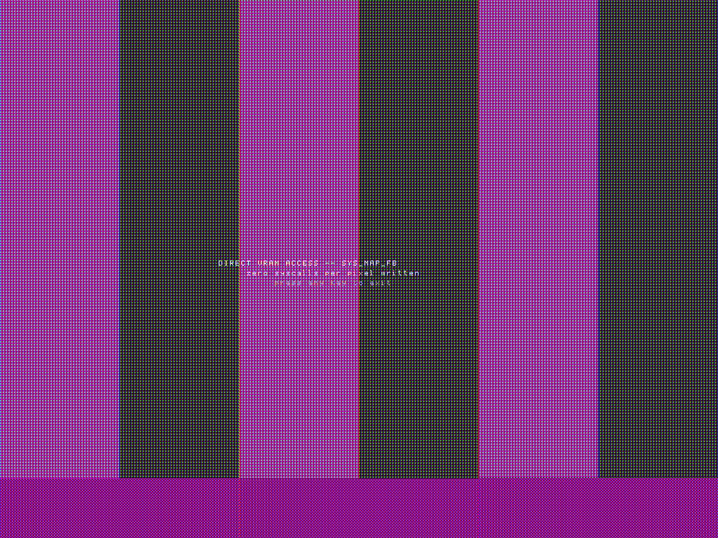 FBDEMO app writing colour bars directly to the linear framebuffer